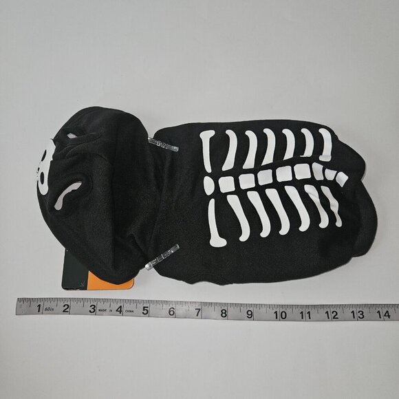 NEW Glow Skeleton Dog Cat Pet Halloween Costume Size Small (up to 20 lbs) Black - Picture 3 of 6